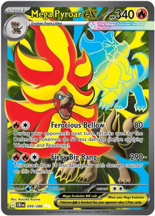 Mega Pyroar ex (99/086) - ME04 Chaos Rising Holofoil