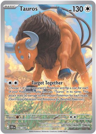 Tauros (96/086) - ME04 Chaos Rising Holofoil